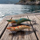 Iscos para lulas 10 unid 13,5 cm Iscos artificiais luminosos com impressão 3D e coroas de anzóis Em estojo Para pesca de lulas e sépias 5