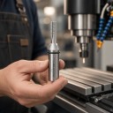 Ίσια δρομολόγηση φρέζα 4 x 22 mm Στελέχωση 12,7 mm Τριπλή φρέζα CNC με κοπτικά από σκληρό κράμα TCT Ασημένια Για ξύλο και μοριοσανίδες 4