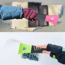 Iskrapa och snöskyffel för bilrutor med ergonomiskt handtag 17,5 x 7,5 cm handverktyg för vinterunderhåll av bil 2
