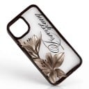 Iskunkestävä läpinäkyvä kuori iPhone 17 Air Vintage liljakuvio ja teksti Forever young kehys Puhelimen suoja päivittäin 5
