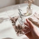 Iskunkestävä läpinäkyvä kuori iPhone 17 Vintage liljateemalla ja tekstillä Forever young reunus Puhelimen suojaus joka päivälle 2