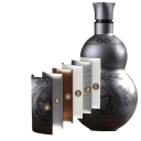 Isolierte Wukong-Thermoskanne in Kürbisform 500 ml Edelstahl schwarz 3D-Design Flasche mit Korkenverschluss für Getränke 6