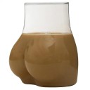 Italospohár 450 ml-es üveg, átlátszó, kávéhoz, tejhez vagy vízhez, otthoni használatra 2