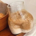 Italospohár 450 ml-es üveg, átlátszó, kávéhoz, tejhez vagy vízhez, otthoni használatra 4