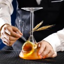Italospohár fordított pohár dizájnnal 220 ml magas pohár 20,2 cm tiszta üvegből dekoratív pohár koktélok és italok tálalásához 3