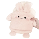 Izoláló plüss termofor 400 ml 21 x 15 cm Kawaii nyuszi Forró víz palack Kéz, láb, has melegítő robbanás ellen 2