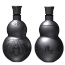 Izolovaná termoska Wukong ve tvaru tykve 500 ml nerezová ocel černá 3D design láhev se špuntovým víčkem na nápoje 2