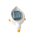 Jabonera de 18 x 9 cm con forma de pato, bandeja de baño autodrenante, soporte creativo para bañera y lavabo. 3