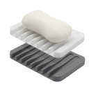 Jabonera de silicona de 11,5 x 8 x 1 cm, autodrenante, antideslizante, organizador de baño multifuncional. 3