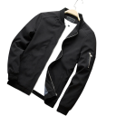 Jachetă bomber de primăvară pentru bărbați cu manșete elastice Jachetă elegantă și ușoară de tranziție cu fermoar Jachetă modernă cu buzunare pentru purtare zilnică 2