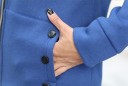 Jachetă de damă pentru primăvară și toamnă, cu glugă și fermoar, căptușită cu plyș, croială prelungită pe șolduri, buzunare cu nasturi 30