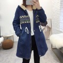 Jachetă de iarnă din denim de damă P2358 2