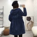 Jachetă de iarnă din denim de damă P2358 4