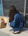 Jachetă din denim pentru femei cu nasturi Croială oversized lejeră Umeri lăsați Buzunare pe piept cu clapetă Guler clasic Denim 3