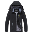 Jachetă outdoor pentru bărbați cu glugă și căptușeală din plasă. Jachetă impermeabilă pentru drumeții cu elemente de ventilație. Jachetă funcțională pentru munte și oraș. 2