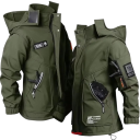 Jachetă și pantaloni impermeabili unisex pentru motocicletă, protecție împotriva ploii, cu buzunare, din poliester și bumbac 4