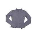 Jachetă sport pentru femei cu guler înalt Croială slim fit Material cu uscare rapidă Design funcțional respirabil Jachetă ușoară pentru antrenament 5