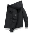 Jachetă sportivă bărbați impermeabilă cu glugă și motiv de păianjen, gât O, cu fermoar, cu buzunare, POLIESTER, disponibile în diverse 1