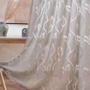 Jacquard halvtransparent gardin Bladmønstergardin Elegant langt gardin Designervævet gardin Panelgardin med ophæng på plisseret bånd 150 x 270 cm 2