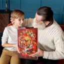 Jalkapalloaiheinen joulukalenteri 26 x 18 x 3 cm Muovi Joulukalenteri jalkapalloilijoiden figuureilla ja tarvikkeilla Lasten urheilukalenteri 3