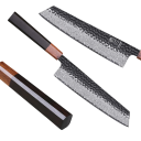 Japán Kiritsuke szakácskés 36,5 cm VG10 damaszkuszi acélból készült, kézzel kovácsolt professzionális hús- és zöldségkés, éles konyhai bárd 3