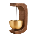 Japanische Dopaminglocke 7 x 4,5 x 3,5 cm mit Magnet und Holzständer Meditationsglocke Entspannungsdeko 6