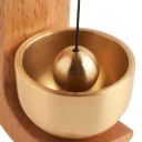 Japanische Dopaminglocke 7 x 4,5 x 3,5 cm mit Magnet und Holzständer Meditationsglocke Entspannungsdeko 3