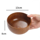 Japanische Holzschüssel, 500 ml, 8 x 13 cm, traditionelle Suppenschüssel, Ramen-Schüssel für asiatisches Essen, Küchenutensilien aus Holz 2