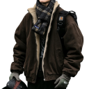 Japanse vintage heren winterjas POLYESTER katoen col met rits en zakken Koreaanse streetwear losse warme jas, verschillende kleuren, sterke jas 10