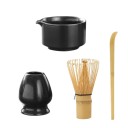 Japansk Matcha Te-set 4 delar Bambus komplett set med skål, visp, doseringssked och keramisk hållare 3