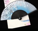 Japansk solfjäder med blommotiv 19