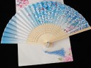 Japansk solfjäder med blommotiv 6