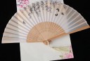 Japansk vifte med blomstermotiv 17