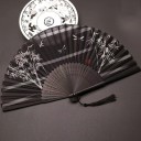 Japansk vifte med blomstermotiv 23