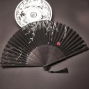 Japansk vifte med blomstermotiv 24