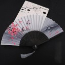 Japansk vifte med blomstermotiv 25