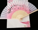 Japansk vifte med blomstermotiv 7
