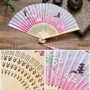Japansk vifte med blomstermotiv 3