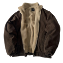 Japansk vintage herre vinterjakke POLYESTER bomuld rullekrave med lynlås og lommer koreansk streetwear løs varm frakke, forskellige farver, kraftig jakke 13