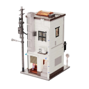 Japanskt hus 12.8 x 15.2 x 24.3 cm Arkitektonisk byggsats 1108 delar Kreativ affär kafé tehus Mini hus för barn USB-ljus 4