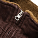 Japonská vintage pánská zimní bunda rolák na zip s kapsami korejský streetwear volný pár teplý kabát, různé barvy, silná bunda 6