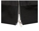 Jaqueta bomber leve para mulher para a primavera e outono Colarinho e barras caneladas Bolso com fecho no braço Bolsos laterais Fecho 14