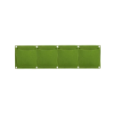 Jardinera colgante de 4 bolsillos de tela para pared 18 x 66 cm Jardinera colgante de 4 bolsillos 15 x 15 cm Jardín vertical en la pared Balcón Jardín Interior Exterior 4