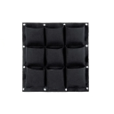 Jardinieră suspendată de perete, 50 x 50 cm, organizator de plante din material textil, 9 buzunare, 15 x 15 cm, grădină verticală, plantare 2