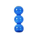 Jarrón de cristal 17 cm Decoración perla Diseño esférico Diámetro 6 cm Color azul o rosa Moderno accesorio para el hogar para la mesa. 3