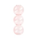 Jarrón de cristal 17 cm Decoración perla Diseño esférico Diámetro 6 cm Color azul o rosa Moderno accesorio para el hogar para la mesa. 4