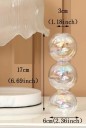 Jarrón de cristal 17 cm Decoración perla Diseño esférico Diámetro 6 cm Color azul o rosa Moderno accesorio para el hogar para la mesa. 2