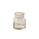 Jarrón de cristal transparente de 8,5 x 6 cm, pequeño jarrón decorativo, elegante, redondo, para mesa, maceta para flores. 1