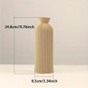 Jarrón grande de plástico acanalado de 24,8 cm, beige o negro, accesorio de interior moderno, jarrón decorativo, acabado mate, maceta 5