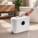 Jauhamispumppu WC:lle 900 W Nostokorkeus 12 m ja virtaus 180 l/min 4 liitäntää FLO900 Valkoinen WC:lle ja suihkulle Kellariin ja pyykkitupaan 6
